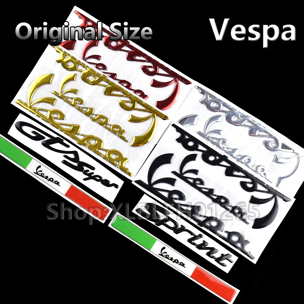 5 Pçs/Set 3D Itália Adesivo De Carro Emblema Decalque Para PIAGGIO Vespa GTS 300 LX125 LX150 125 150 ie Sprint Primavera