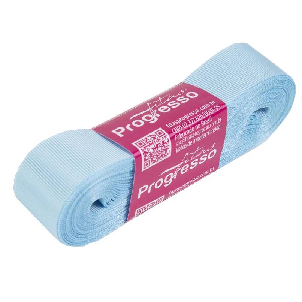 Fita Gorgurão Progresso 22mm nº5 - 10m 212 Azul Bebê - 1un
