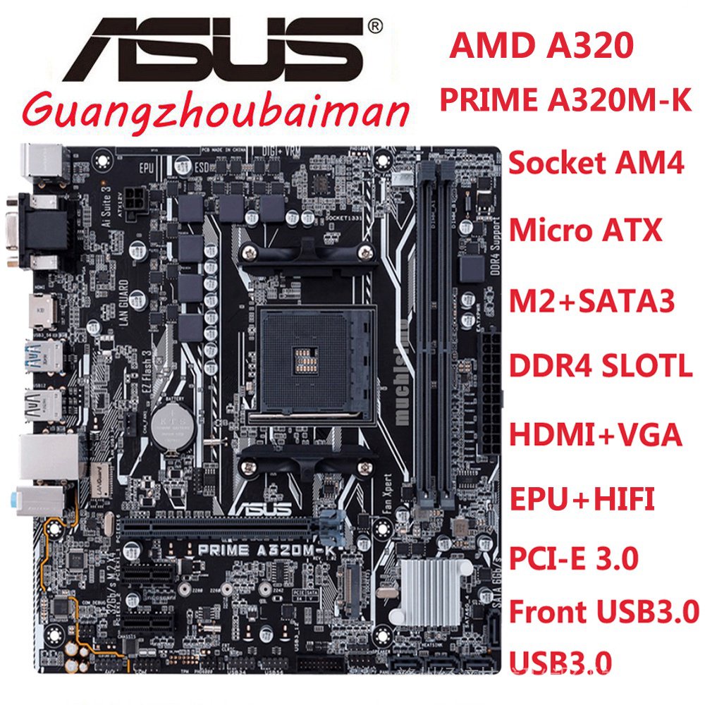 Asus Prime A320M-K vs MSI Pro H810M-C EX: What is the difference