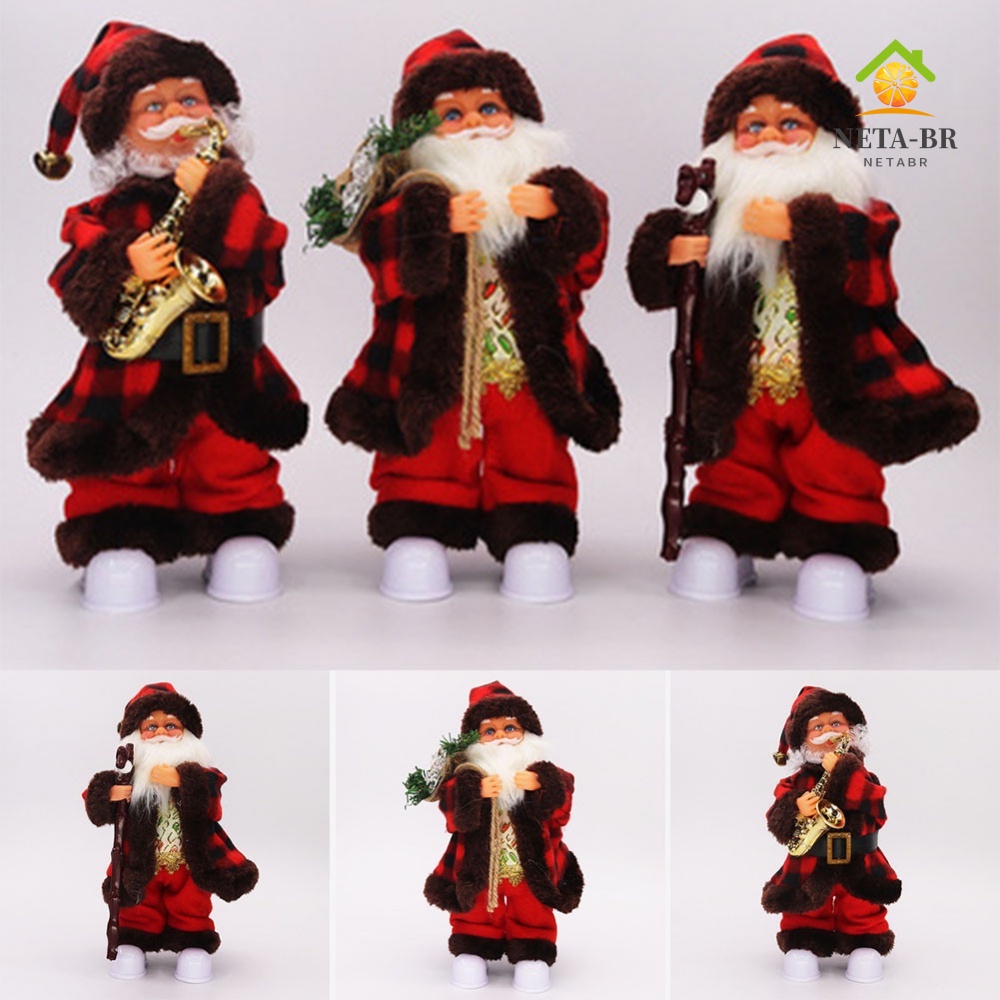 Boneca de pelúcia de Natal do Papai Noel dançando elétrica com brinquedos de  pelúcia para crianças de música | Shopee Brasil