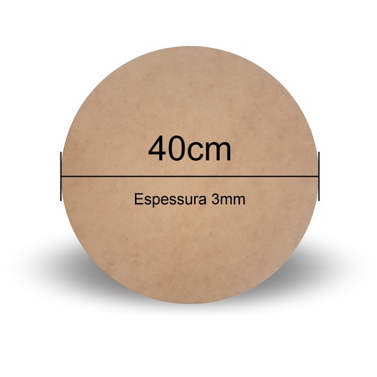 Kit 6 Discos Sousplat 40cm Diâmetro - Supla - Suplat - Soupla Para Mesa Jogo Americano MDF crú 3mm
