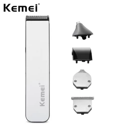 KEMEI Aparador De Pelos Elétrico Recarregável 5-Em-1 , Máquina Barbeador Nariz Barba