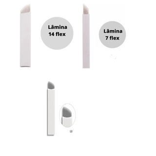 Kit 10 Lâmina Tebori Agulha Microbland Micropigmentação 9 Flex / 14 Flex / 18 Flex