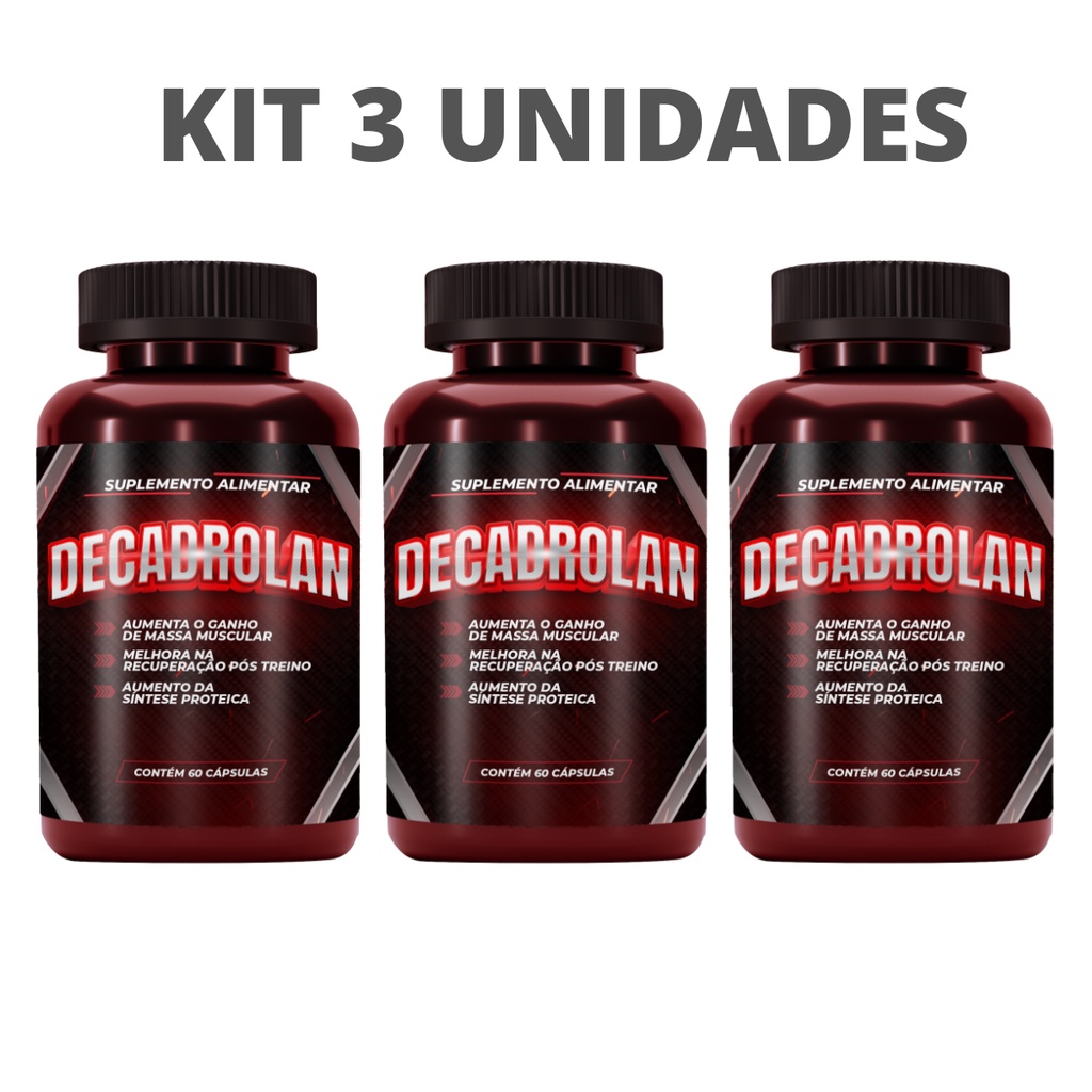 KIT 3 Decadrolan 500mg - Massa e Força