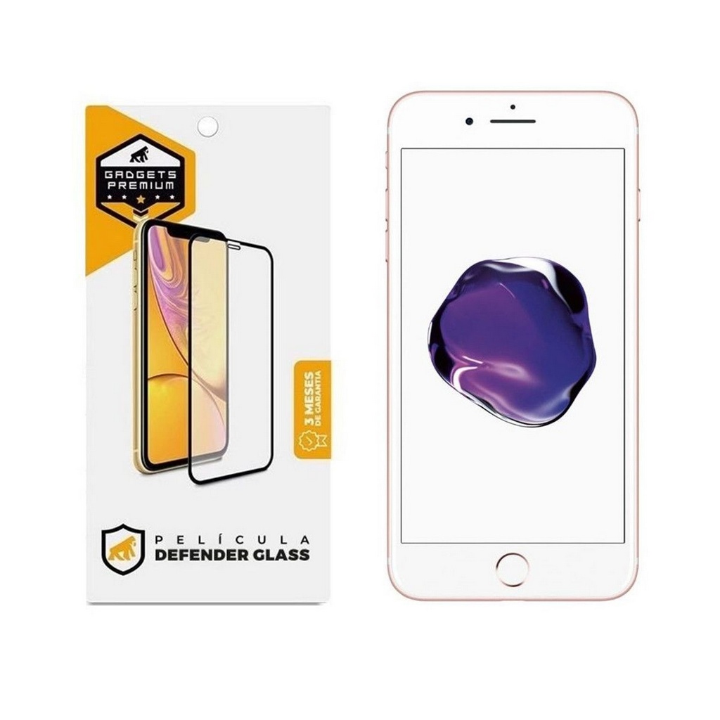 Película Defender Glass para iPhone 7 Plus e 8 Plus - Branca - Gshield em Oferta na Shopee
