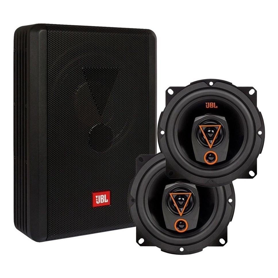 Caixa JBL Ativa Amplificada SW8A-MS 200w + 2 Alto Falantes 5  Multisystem 5TRMS80 - 160w