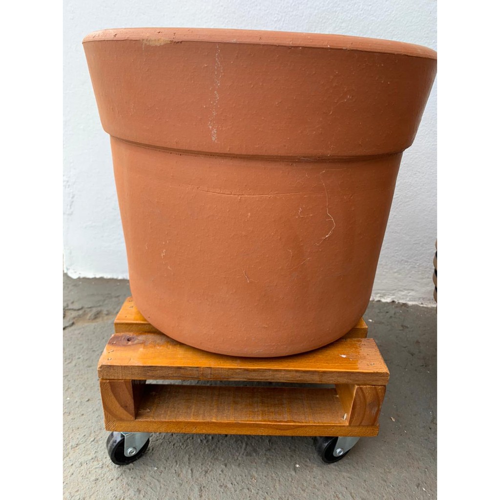 SUPORTE PARA VASO DE CHÃO COM RODINHA PARA VASO GRANDE DE BARRO, CIMENTO OU DE PLÁSTICO