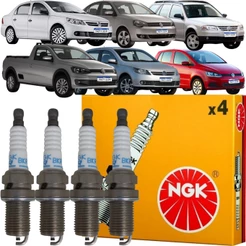 Jogo de Vela Original NGK CrossFox 1.6 8V Totalflex 2008 á 2019 Fox Gol G4 G5 Parati Polo Sedan Saveiro Spacecross Voyage