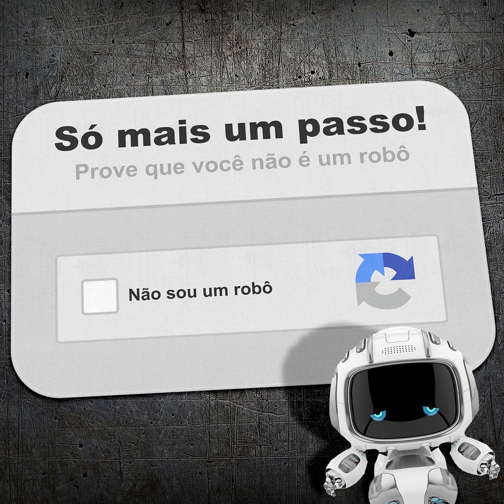 Tapete Decorativo Captcha Eu não sou um Robô