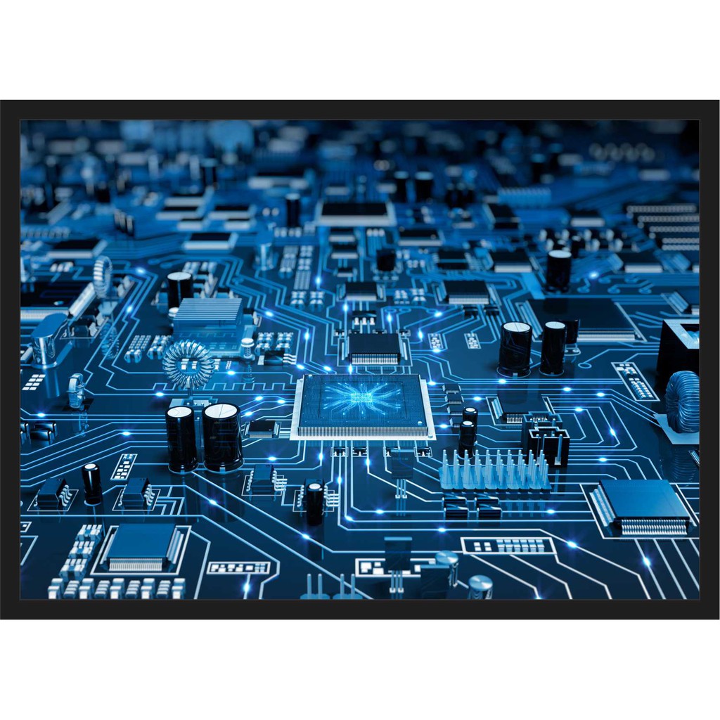 Quadro Decorativo Informática Computadores Decorações Com Moldura M