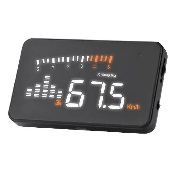 Velocímetro Projetor Parabrisa Obd2 Computador De Bordo Hud