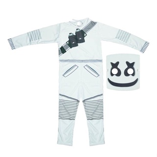 Fantasia MarshMallow DJ Infantil Com Máscara Fortnite de Halloween em Oferta na Shopee
