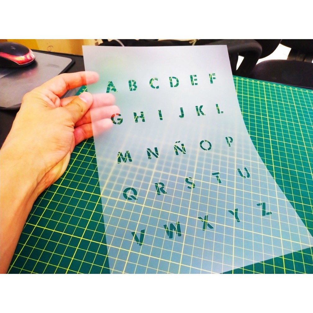Stencil Letras Alfabeto para Pinturas com 2cm de altura