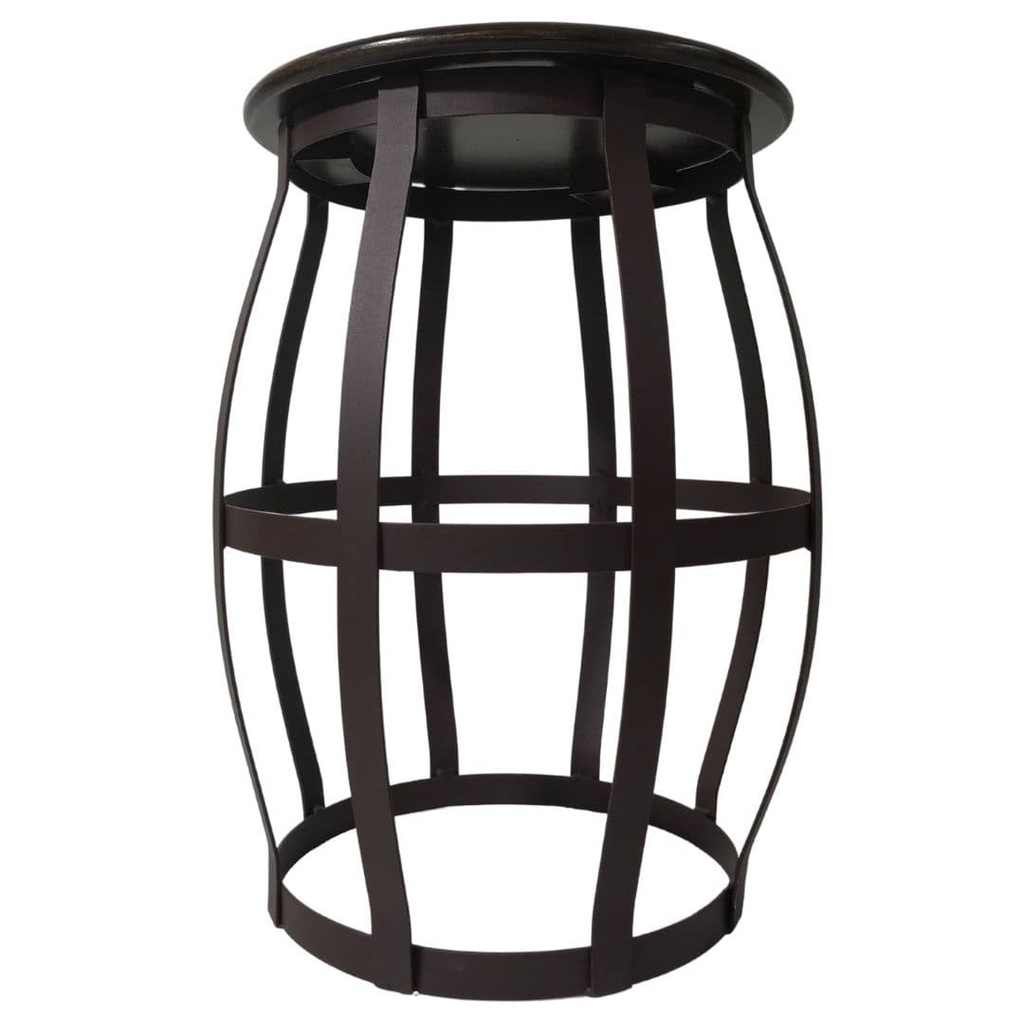 Banco Barril Tamborete De Ferro Seat Garden Para Decoração