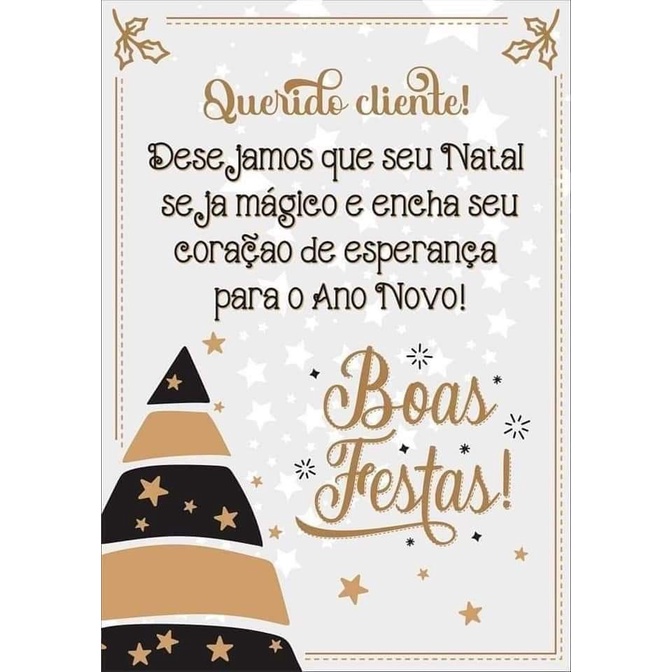 Cartão de Agradecimento para Cliente - Tags Agradecimento Natal | Shopee  Brasil