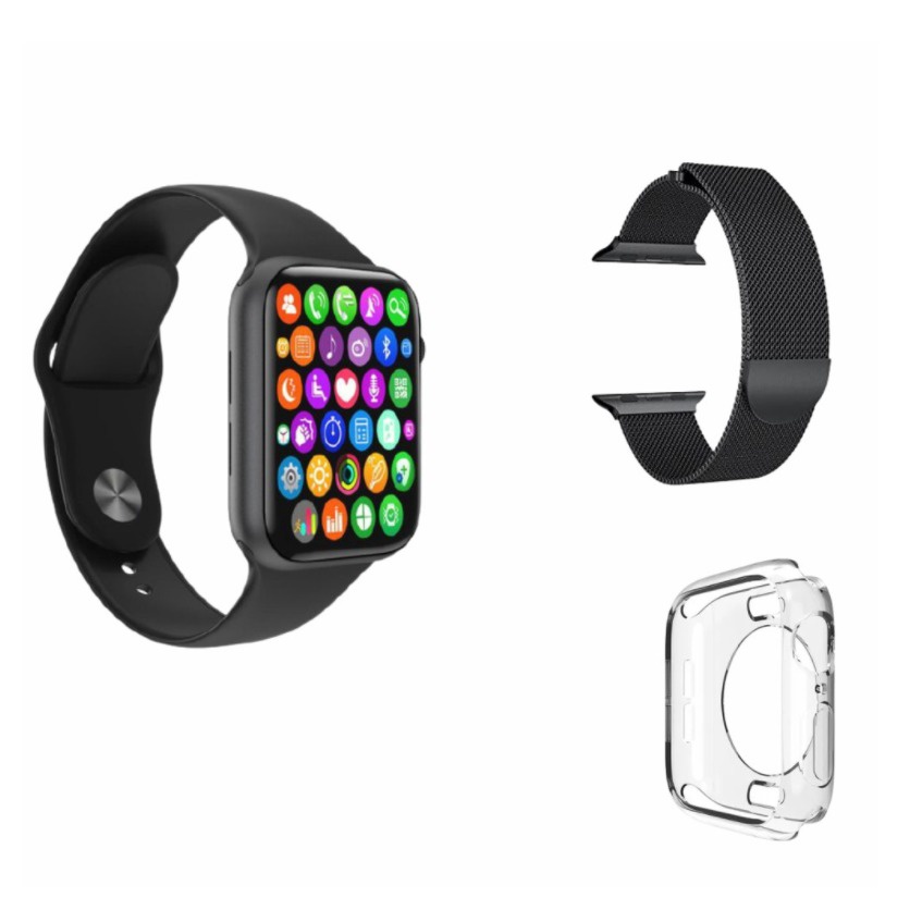 Smart Watch W34S + Pulseira Extra de Aço + Case