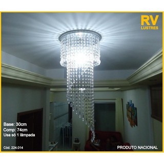Lustre cristal espiral sala star jantar escada hall
