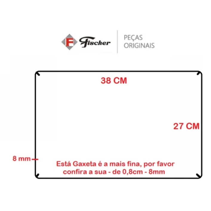 Borracha Do Forno Elétrico Fischer Fit Line Embutir 44 Litro