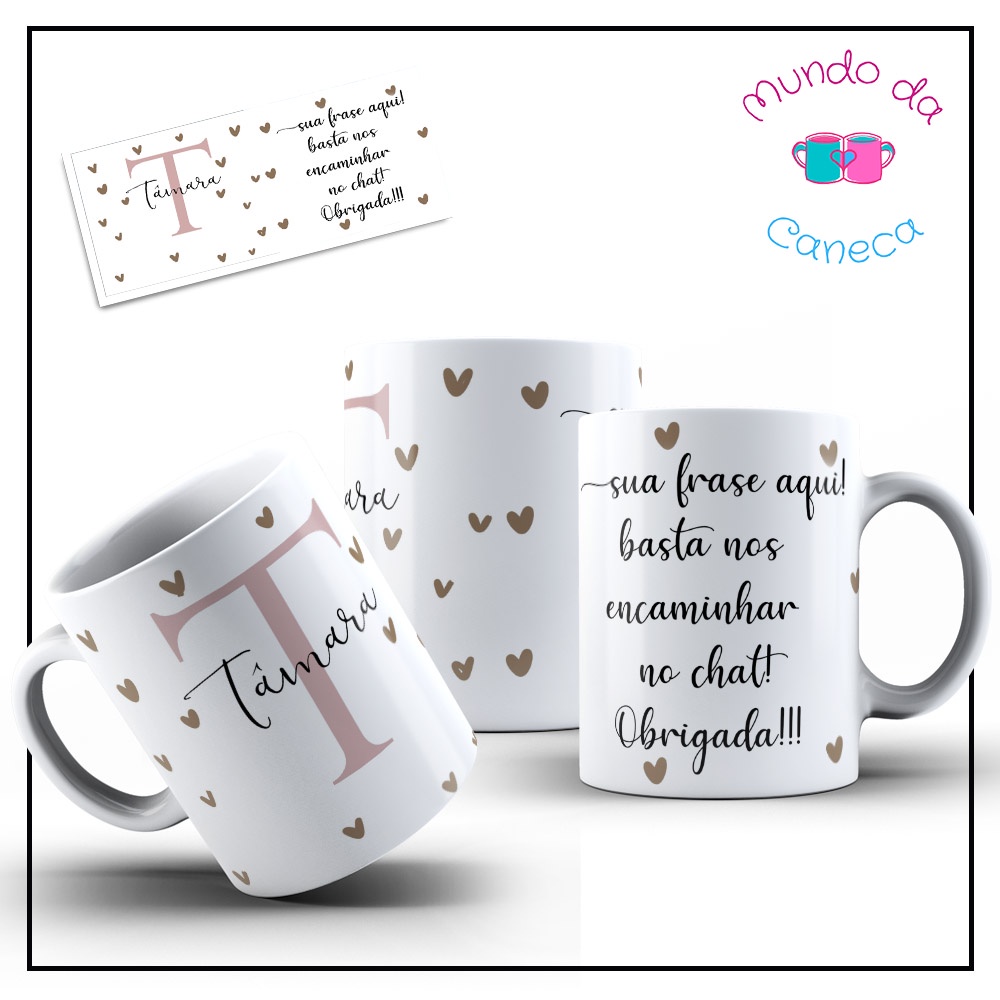 Caneca Personalizada com a Inicial e seu Nome e sua Frase (Temos Todas as Iniciais) em Oferta na Shopee
