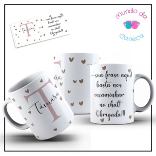 Caneca Personalizada com a Inicial e seu Nome e sua Frase (Temos Todas as Iniciais) em Oferta na Shopee