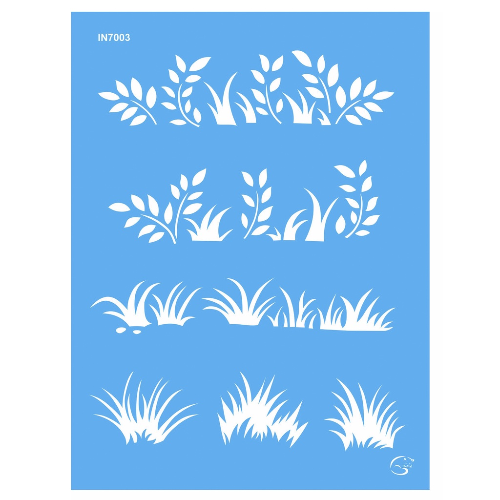 Stencil 15x20 - IN7003 Graminha (Gatas Arteiras) em Oferta na Shopee