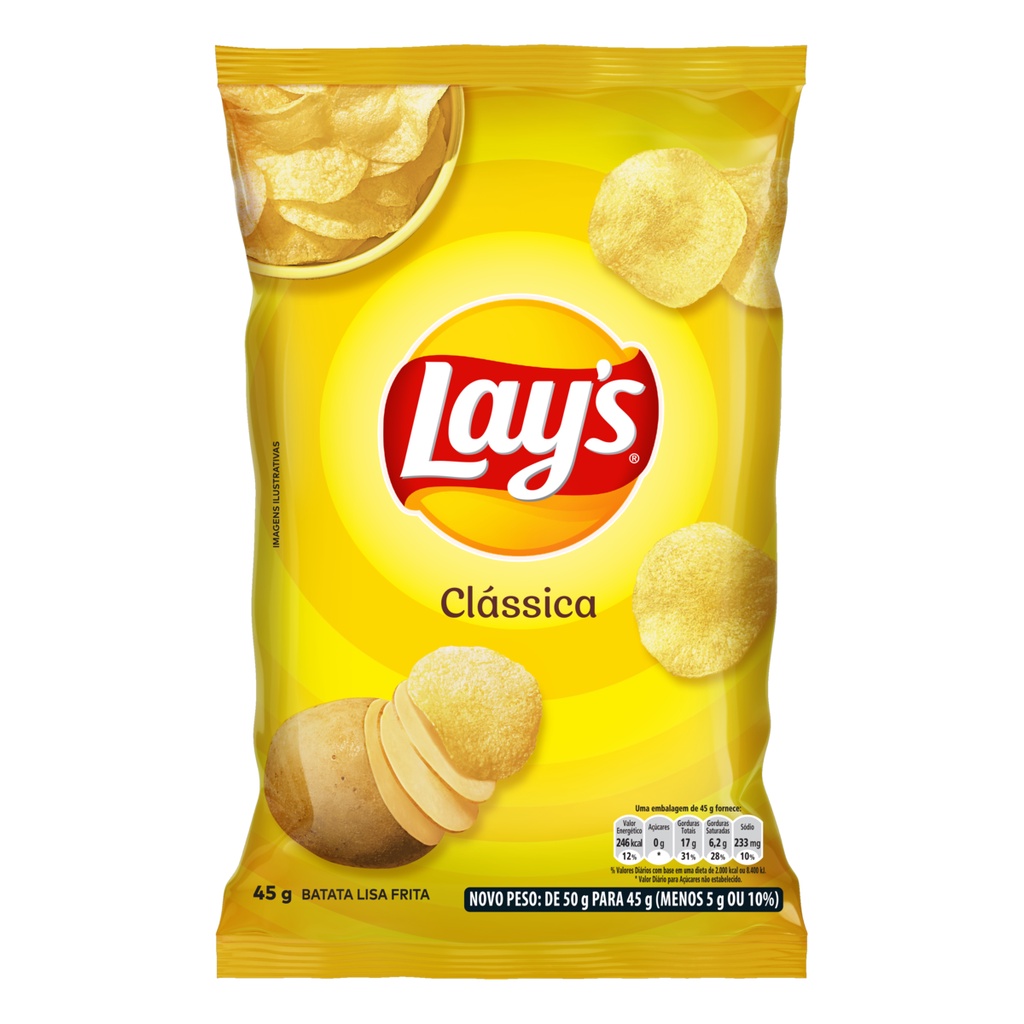 BATATA LAYS 45 GRAMAS ELMA CHIPS