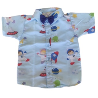 Camisa temática ASTRONAUTA infantil social menino com gravata em Oferta na Shopee