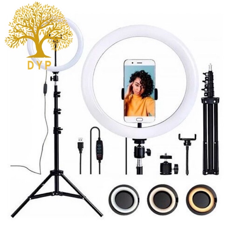 Ring Light Led Iluminação 12/14/18 Polegadas + Tripé 2.1cm Fotografia Studio Vídeos Fotos Profissional