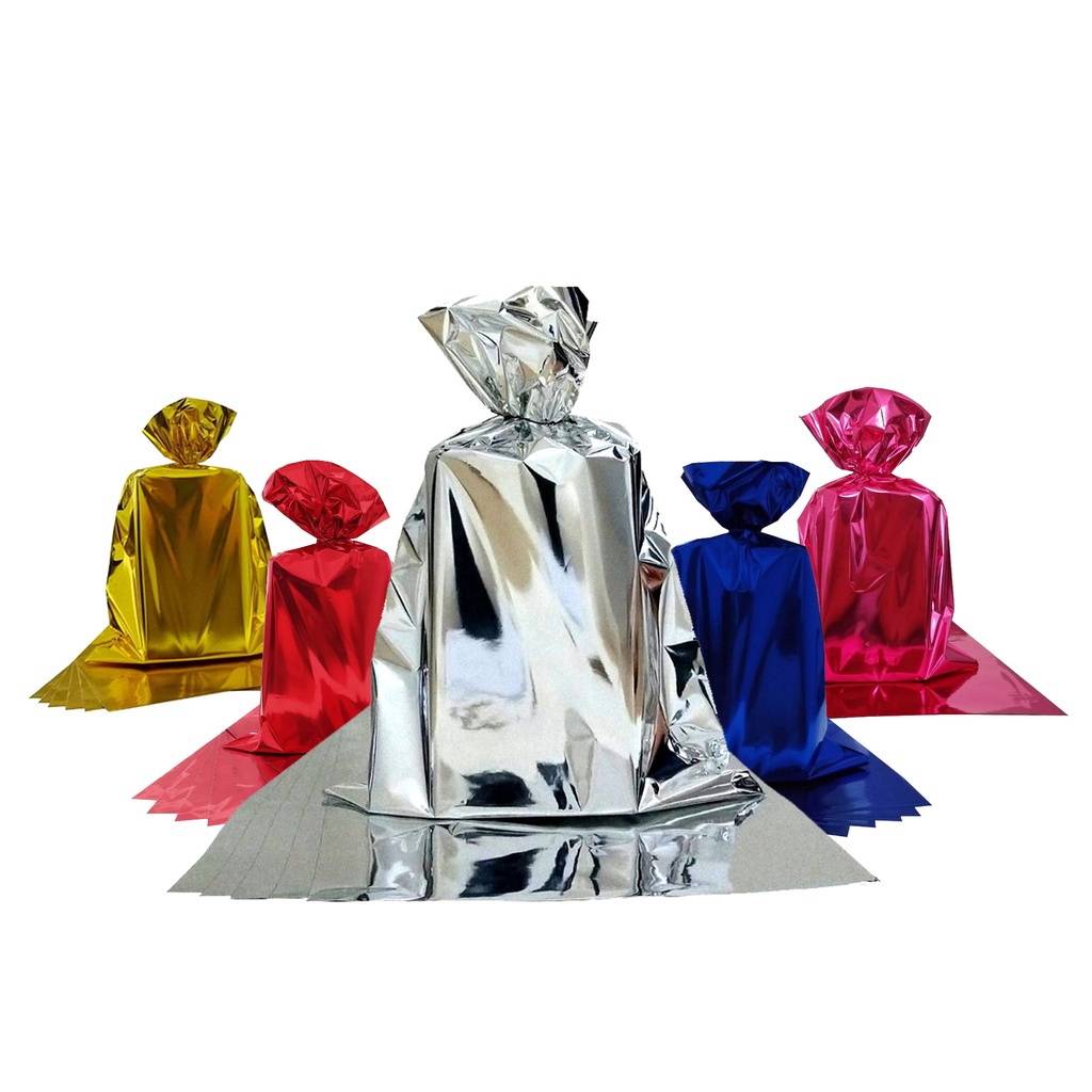 Saco de Presente Metalizado 15x30 com 50 unidades saquinho embalagem embalagens