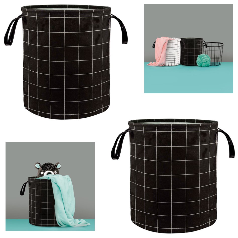 Kit 2 Cestos Organizador Roupas Brinquedos 40l Saco Tecido Dobrável Grid - Mor