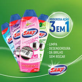 Sapolio Cremoso 300ml Saponáceo Limpa Desengordura Brilha Sany Mix