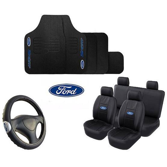 Kit Capa de Banco + Volante Automotivo + Tapete   FORD KA 1997