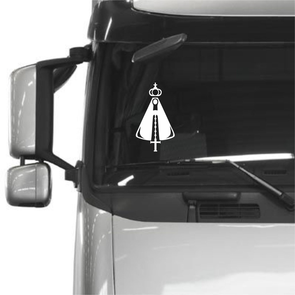Adesivo Para Caminhão Nossa Senhora Aparecida 35x20cm Branco | Shopee ...