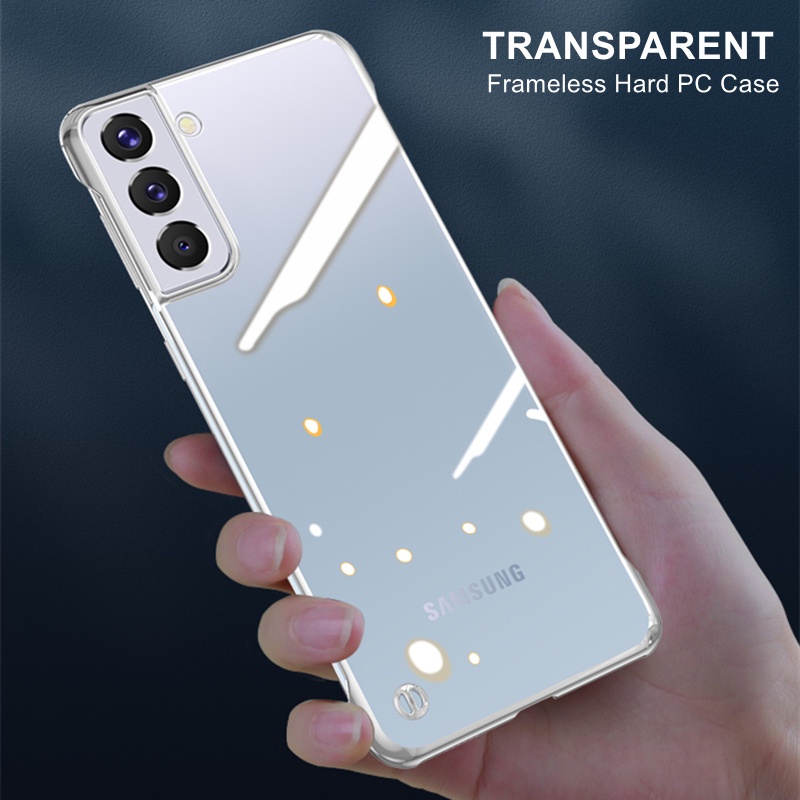 Capa Plástica Transparente Sem Moldura Para Samsung Galaxy S24 S23 S22 Plus S21 Ultra S21 FE Nota 20 S20 T01