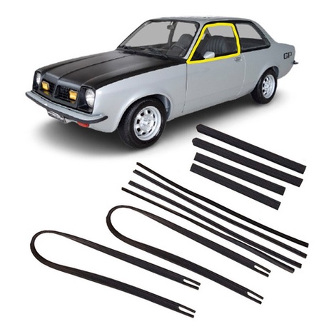 Kit Borrachas Canaletas E Pestanas Chevette 73/82 Com 10 Pcs em Oferta na Shopee