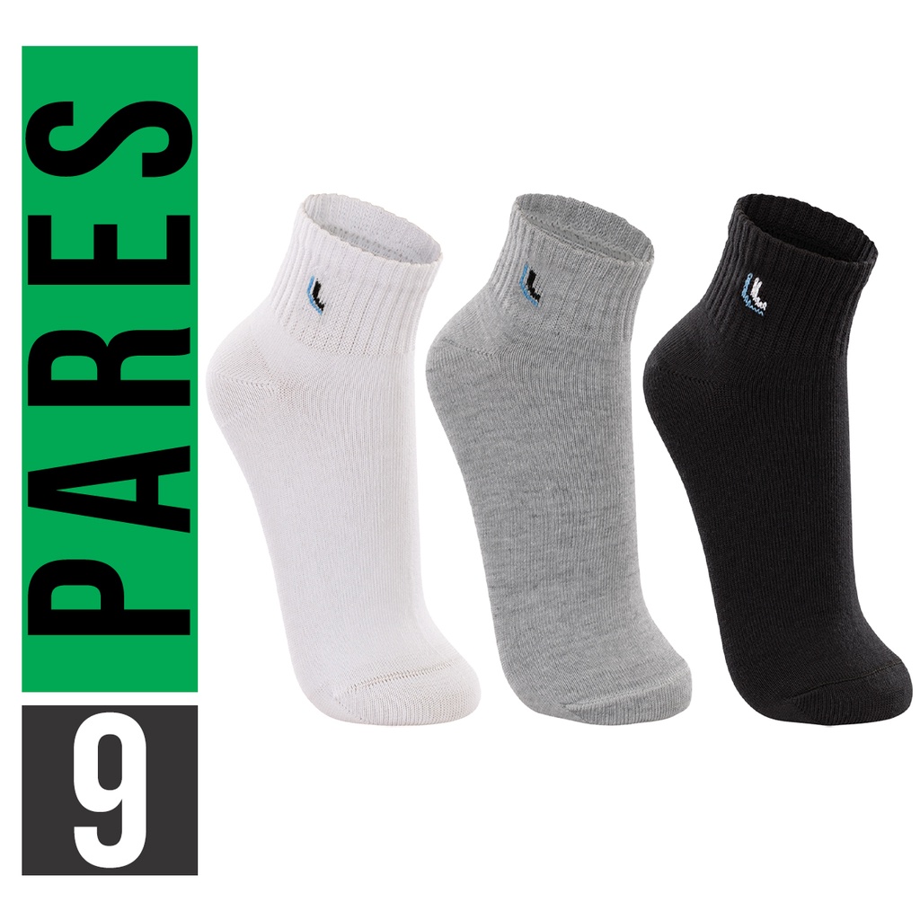 Kit Meia Lupo Cano Médio Masculino Feminino com 9 Pares em Algodão Sport Atacado