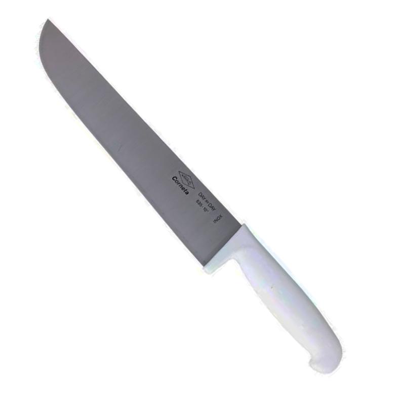 Faca para Carne Aço Inox 10 POL 25 CM Cabo Branco CORNETA em Oferta na Shopee