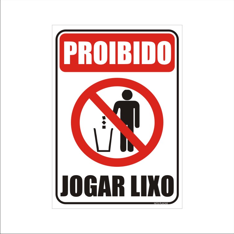 Placa – Proibido Jogar Lixo em Oferta na Shopee