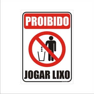 Placa – Proibido Jogar Lixo em Oferta na Shopee