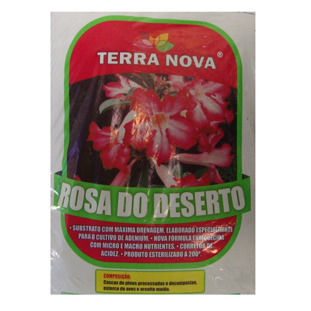 14kg Substrato Para Rosa do Deserto Terra Nova - Casca de Pinus - Pronto  Uso - Adenium | Shopee Brasil
