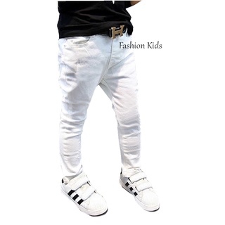 Roupa Infantil Calça Jeans Branca Bebê Menino Juvenil