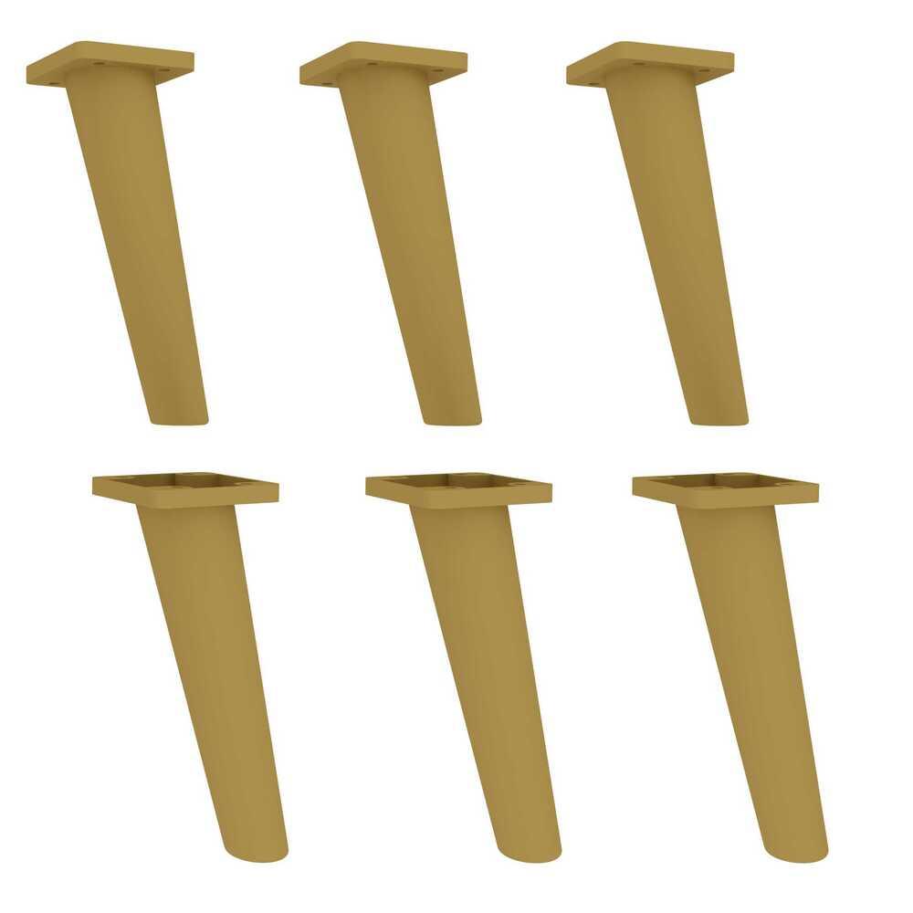Pés Palito Retrô - Kit com 6 unidades Multimóveis Natural - Home & Living