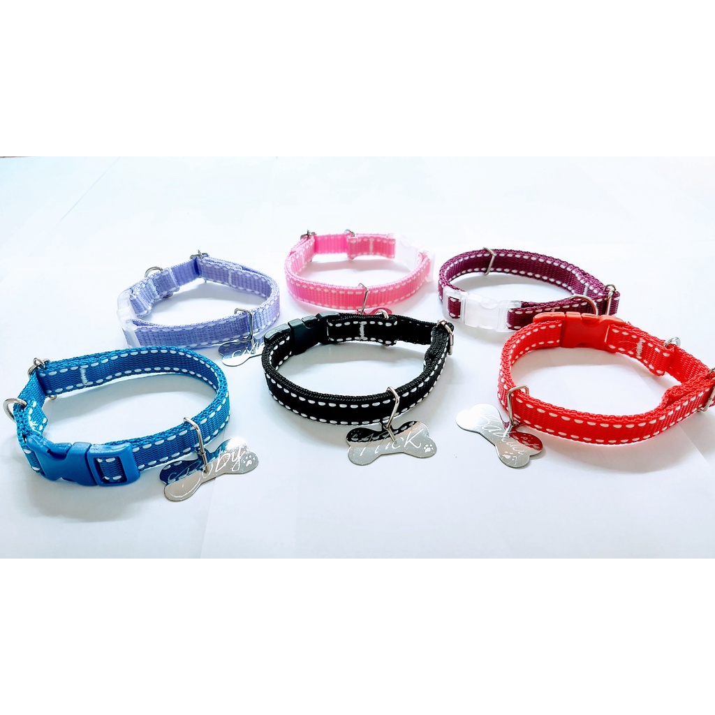 Coleira Para cães e Gatos Com Plaquinha de Identificação GRAVADA!!!