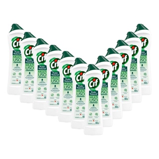 Kit 12 Multiuso CIF Cremoso Limão 450ml em Oferta na Shopee