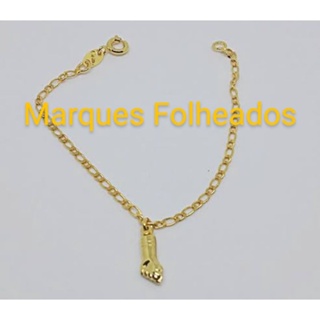 Pulseira folheado a ouro com pingente de figuinha para bebê ou criança promoção em Oferta na Shopee