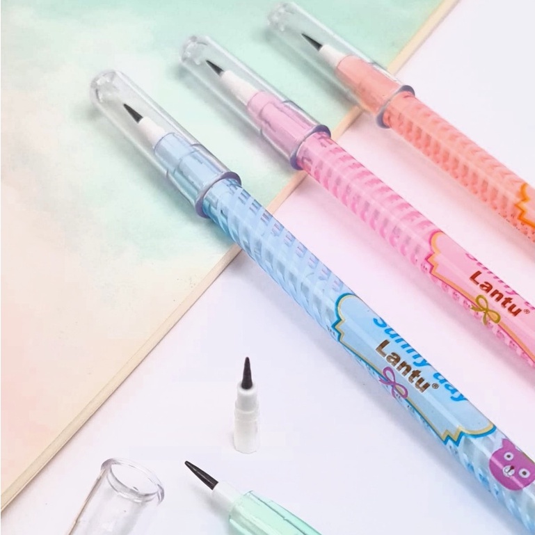 Kit 4 Lapiseiras Troca Ponta 2.0 Sunny Day Fofa Lantu - Papelaria Criativa em Oferta na Shopee