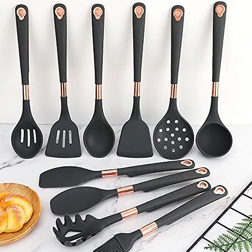 Utensílios Cozinha Silicone 1 Peça Escumadeira Pegador Concha Colher Espátula Espátula pão duro
