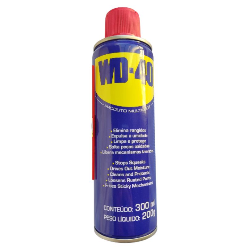 Lubrificante óleo WD-40 conteúdo 300ml peso 200 gramas