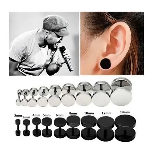 (1) Falso Alargador Em Aço Cirúrgico De 2mm A 14mm K: 397 em Oferta na Shopee