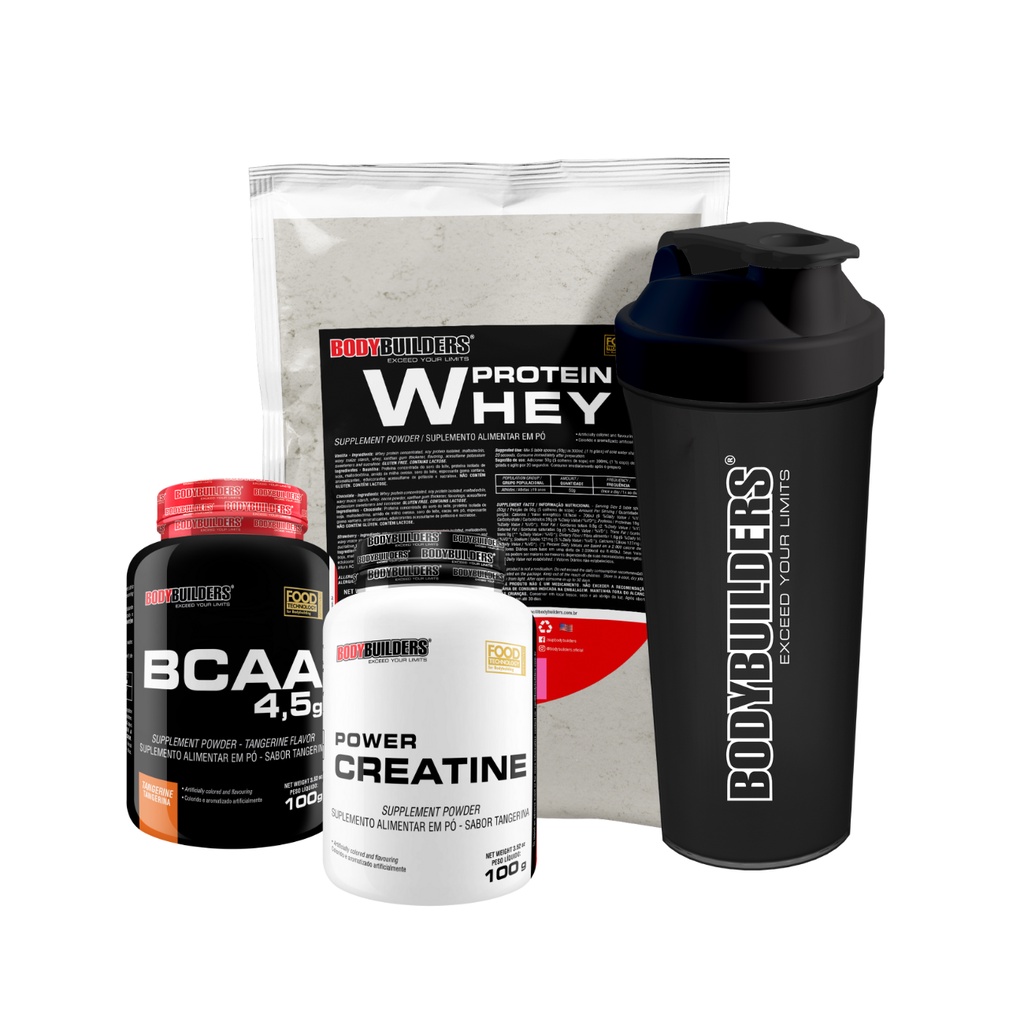 Kit 6 Six Whey Protein 2kg + 2x BCAA 4,5 100g + 2x Creatine 100g